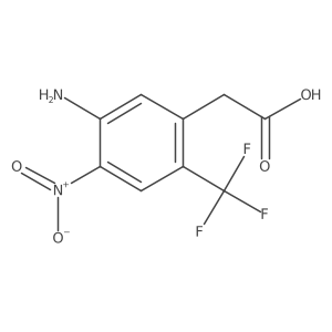 2-(5-Amino-4-nitro-2-(trifluoromethyl)phenyl)acetic acid结构式