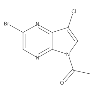 1-(2-Bromo-7-chloro-5H-pyrrolo[2,3-b]pyrazin-5-yl)ethanone结构式