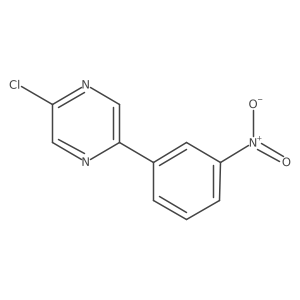 2-Chloro-5-(3-nitrophenyl)pyrazine Structure
