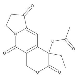 (S)-4-Ethyl-3,6,10-trioxo-3,4,6,7,8,10-hexahydro-1H-pyrano[3,4-f]indolizin-4-yl acetate结构式