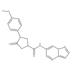 1-(4-methoxyphenyl)-5-oxo-N-{pyrazolo[1,5-a]pyrimidin-6-yl}pyrrolidine-3-carboxamide结构式