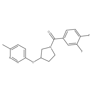 (3,4-Difluorophenyl)(3-((6-methylpyridazin-3-yl)oxy)pyrrolidin-1-yl)methanone Structure