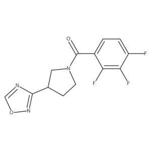 (3-(1,2,4-Oxadiazol-3-yl)pyrrolidin-1-yl)(2,3,4-trifluorophenyl)methanone结构式