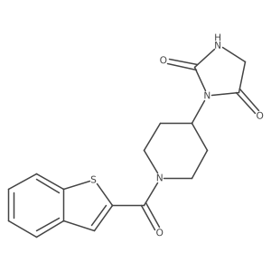 3-(1-(Benzo[b]thiophene-2-carbonyl)piperidin-4-yl)imidazolidine-2,4-dione Structure
