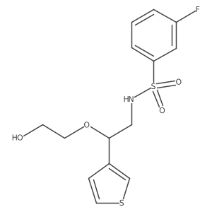 3-fluoro-N-(2-(2-hydroxyethoxy)-2-(thiophen-3-yl)ethyl)benzenesulfonamide结构式