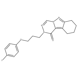 2-(3-(4-fluorophenoxy)propyl)-7,8,9,10-tetrahydro-[1,2,4]triazino[4,5-b]indazol-1(2H)-one Structure