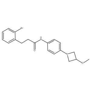 3-(2-bromophenyl)-N-(4-(3-methoxyazetidin-1-yl)phenyl)propanamide结构式