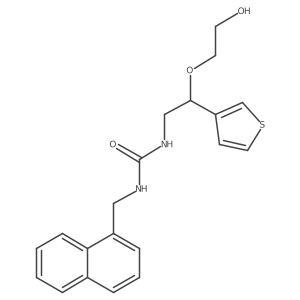 1-(2-(2-Hydroxyethoxy)-2-(thiophen-3-yl)ethyl)-3-(naphthalen-1-ylmethyl)urea结构式