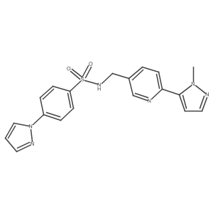 N-((6-(1-methyl-1H-pyrazol-5-yl)pyridin-3-yl)methyl)-4-(1H-pyrazol-1-yl)benzenesulfonamide Structure