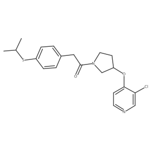 1-(3-((3-Chloropyridin-4-yl)oxy)pyrrolidin-1-yl)-2-(4-(isopropylthio)phenyl)ethanone Structure