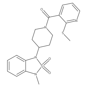 (4-(3-methyl-2,2-dioxidobenzo[c][1,2,5]thiadiazol-1(3H)-yl)piperidin-1-yl)(2-(methylthio)pyridin-3-yl)methanone Structure
