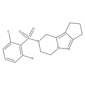 2-((2,6-difluorophenyl)sulfonyl)-2,3,4,7,8,9-hexahydro-1H-cyclopenta[3,4]pyrazolo[1,5-a]pyrazine结构式