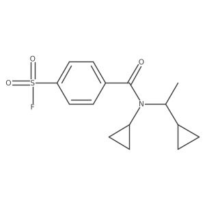 4-[Cyclopropyl(1-cyclopropylethyl)carbamoyl]benzene-1-sulfonyl fluoride结构式