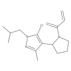 1-{2-[5-chloro-3-methyl-1-(2-methylpropyl)-1H-pyrazol-4-yl]pyrrolidin-1-yl}prop-2-en-1-one Structure