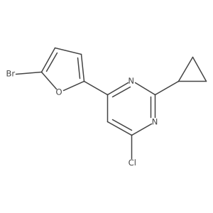 4-(5-Bromofuran-2-yl)-6-chloro-2-cyclopropylpyrimidine Structure