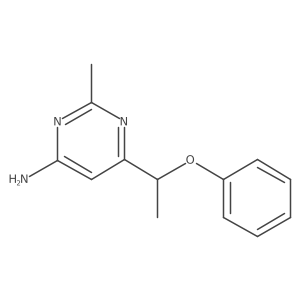2-Methyl-6-(1-phenoxyethyl)pyrimidin-4-amine结构式