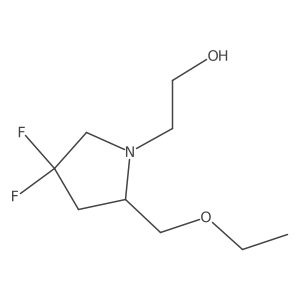 2-(2-(Ethoxymethyl)-4,4-difluoropyrrolidin-1-yl)ethan-1-ol Structure