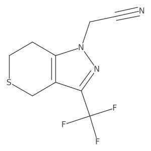 2-(3-(trifluoromethyl)-6,7-dihydrothiopyrano[4,3-c]pyrazol-1(4H)-yl)acetonitrile结构式