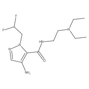 4-Amino-N-[2-(diethylamino)ethyl]-1-(2,2-difluoroethyl)-1H-pyrazole-5-carboxamide Structure