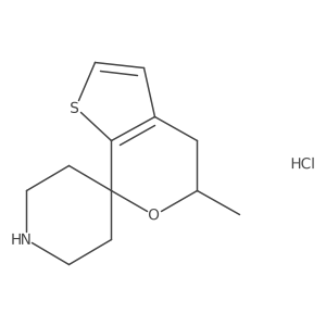 (R)-5'-Methyl-4',5'-dihydrospiro[piperidine-4,7'-thieno[2,3-C]pyran] hcl Structure
