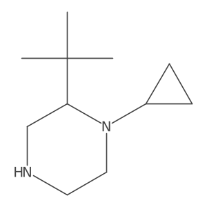 (2R)-2-tert-butyl-1-cyclopropylpiperazine Structure