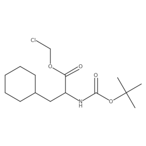 Chloromethyl (2R)-2-{[(tert-butoxy)carbonyl]amino}-3-cyclohexylpropanoate结构式