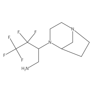2-{1,4-Diazabicyclo[3.2.1]octan-4-yl}-3,3,4,4,4-pentafluorobutan-1-amine结构式