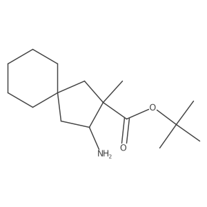 Tert-butyl 3-amino-2-methylspiro[4.5]decane-2-carboxylate结构式
