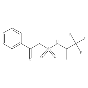 2-oxo-2-phenyl-N-(1,1,1-trifluoropropan-2-yl)ethane-1-sulfonamide结构式