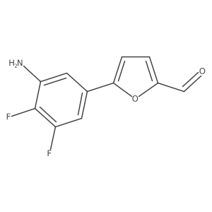 5-(3-Amino-4,5-difluorophenyl)furan-2-carbaldehyde Structure