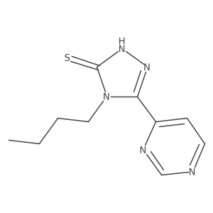 4-butyl-5-(pyrimidin-4-yl)-4H-1,2,4-triazole-3-thiol结构式