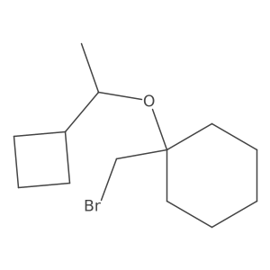 1-(Bromomethyl)-1-(1-cyclobutylethoxy)cyclohexane结构式