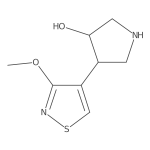 rac-(3R,4S)-4-(3-methoxy-1,2-thiazol-4-yl)pyrrolidin-3-ol Structure
