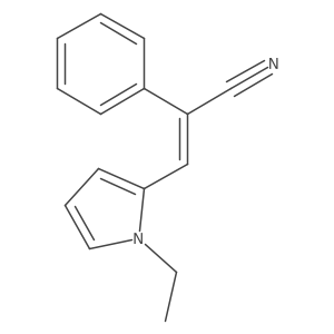 I+/--[(1-Ethyl-1H-pyrrol-2-yl)methylene]benzeneacetonitrile结构式