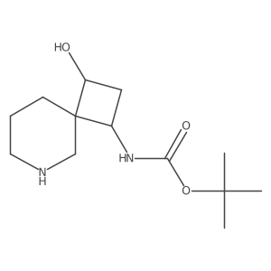tert-butyl N-{3-hydroxy-6-azaspiro[3.5]nonan-1-yl}carbamate结构式