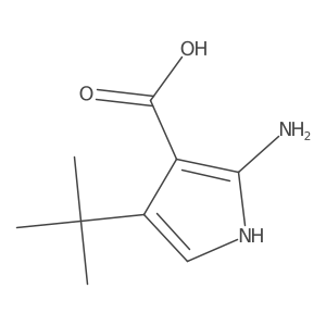 2-amino-4-tert-butyl-1H-pyrrole-3-carboxylic acid结构式