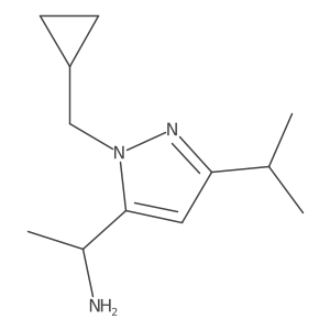 (1S)-1-[1-(cyclopropylmethyl)-3-(propan-2-yl)-1H-pyrazol-5-yl]ethan-1-amine结构式