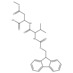 (2R)-2-[(2R)-2-({[(9H-fluoren-9-yl)methoxy]carbonyl}amino)-3-methylbutanamido]-4-methoxy-4-oxobutanoic acid Structure