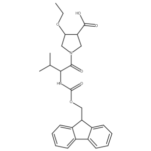 4-ethoxy-1-[(2R)-2-({[(9H-fluoren-9-yl)methoxy]carbonyl}amino)-3-methylbutanoyl]pyrrolidine-3-carboxylic acid Structure