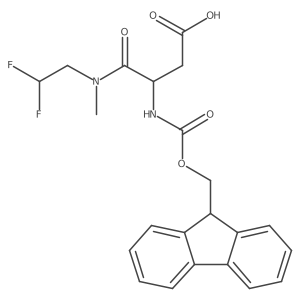 3-[(2,2-difluoroethyl)(methyl)carbamoyl]-3-({[(9H-fluoren-9-yl)methoxy]carbonyl}amino)propanoic acid结构式