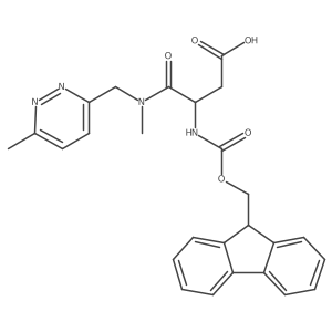 3-({[(9H-fluoren-9-yl)methoxy]carbonyl}amino)-3-{methyl[(6-methylpyridazin-3-yl)methyl]carbamoyl}propanoic acid结构式