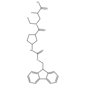 3-{N-ethyl-1-[3-({[(9H-fluoren-9-yl)methoxy]carbonyl}amino)cyclopentyl]formamido}-2-methylpropanoic acid Structure