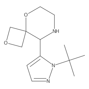 9-(1-tert-butyl-1H-pyrazol-5-yl)-2,5-dioxa-8-azaspiro[3.5]nonane结构式