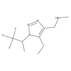 {[5-ethyl-1-(1,1,1-trifluoropropan-2-yl)-1H-1,2,3-triazol-4-yl]methyl}(methyl)amine Structure