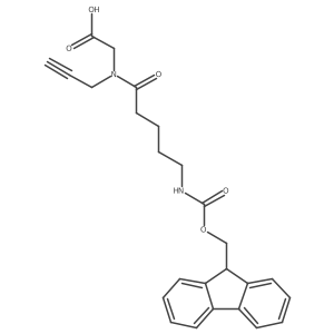 2-[5-({[(9H-fluoren-9-yl)methoxy]carbonyl}amino)-N-(prop-2-yn-1-yl)pentanamido]acetic acid Structure