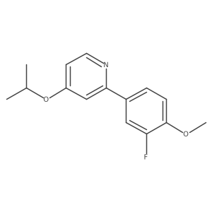 2-(3-Fluoro-4-methoxyphenyl)-4-(propan-2-yloxy)pyridine结构式