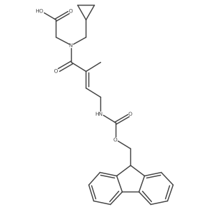 2-[N-(cyclopropylmethyl)-4-({[(9H-fluoren-9-yl)methoxy]carbonyl}amino)-2-methylbut-2-enamido]acetic acid Structure