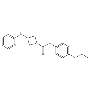 2-(4-Ethoxyphenyl)-1-(3-(pyrimidin-2-ylamino)azetidin-1-yl)ethanone Structure