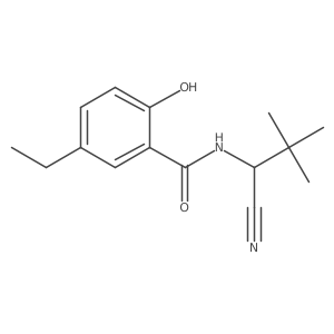 N-(1-Cyano-2,2-dimethylpropyl)-5-ethyl-2-hydroxybenzamide Structure