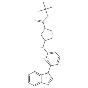 Tert-butyl 3-[[6-(benzimidazol-1-yl)pyridin-2-yl]amino]pyrrolidine-1-carboxylate结构式